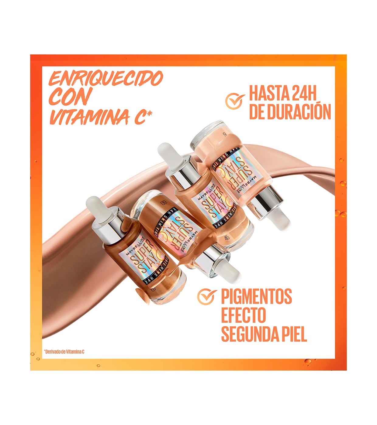 Comprar Maybelline - Base de maquillaje en sérum SuperStay 24H Skin Tint +  Vitamina C - 48