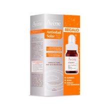 Avène - Protector solar con color Anti-Edad SPF50 + mini sérum Vitamin Activ Cg