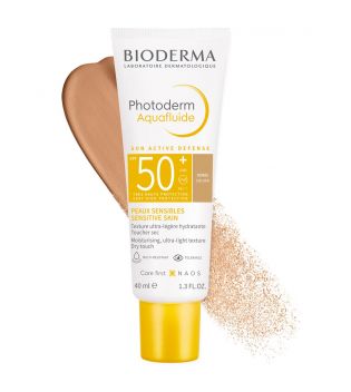 Bioderma - Fluido protector solar con color Photoderm Aquafluide SPF50+ - Dorée