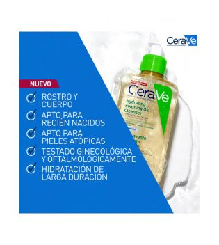 Cerave - Aceite limpiador espumoso hidratante para piel normal a muy seca - 473ml