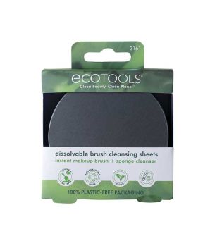 Ecotools - Limpiador de brochas en hojas solubles Clean Beauty, Clean Planet