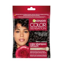 Garnier - Coloración semi-permanente sin amoniaco Color Shampoo Retouch Color Sensation - 3.0: Castaño oscuro