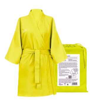 GLOV - Bata de toalla ultra absorbente Kimono Style - Lima