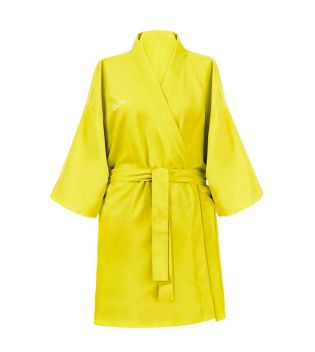 GLOV - Bata de toalla ultra absorbente Kimono Style - Lima