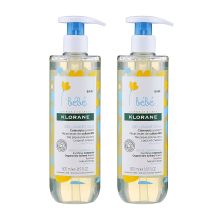 Klorane - Pack gel limpiador suave infantil para cuerpo y cabello - Piel normal
