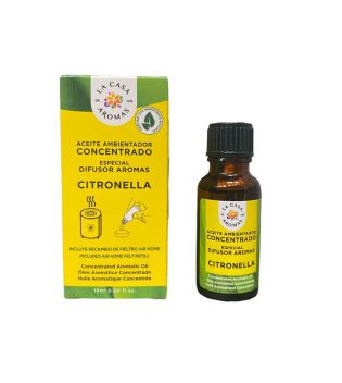 La Casa de los Aromas - Aceite aromático concentrado hidrosoluble 18ml - Citronella