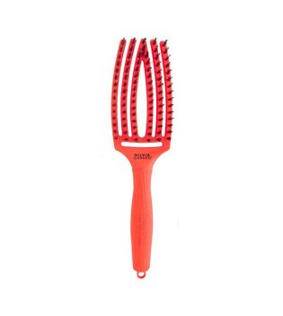 Olivia Garden - Cepillo para cabello Fingerbrush Combo Medium - Neon Orange