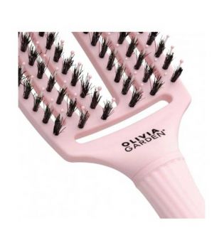 Olivia Garden - Cepillo para cabello Fingerbrush - Pastel Pink