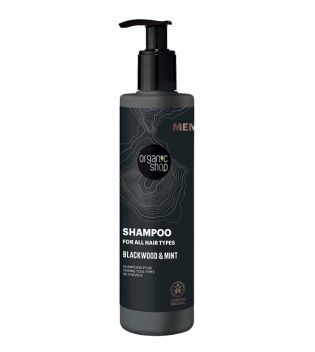 Organic Shop - Champú para todo tipo de cabello hombre - Corteza de roble y menta