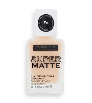 Revolution Relove - Base de maquillaje Super Matte - F6