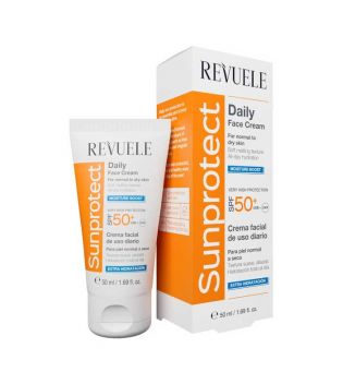 Revuele - Protector solar facial extra hidratación Sunprotect SPF50+ - Piel normal a seca