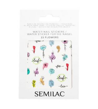 Semilac - Stickers al agua para uñas - 15: Flowers