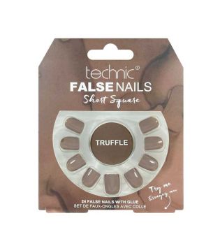 Technic Cosmetics - Uñas postizas False Nails Short Square - Truffle