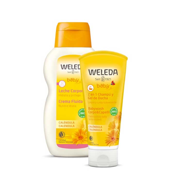 Champú y gel de ducha de caléndula para bebés, 200 ml, Weleda - Weleda